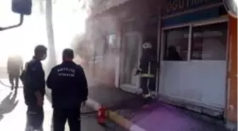 Beyaz eşya tamiri dükkanında yangın