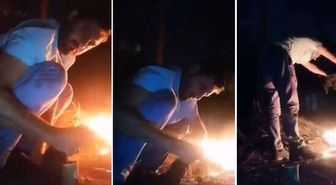 Önce tavuğun boğazını kesti, sonra ateşe attı: Sizin için cinler alemine adak adadım