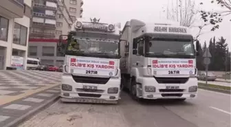 Suriye'ye 2 yardım tırı yola çıktı