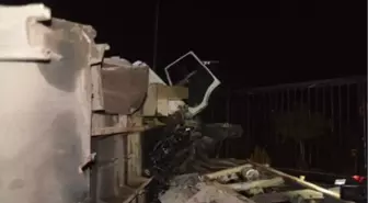 Virajı alamayan sürücü, evin bahçesine daldı: 2 yaralı