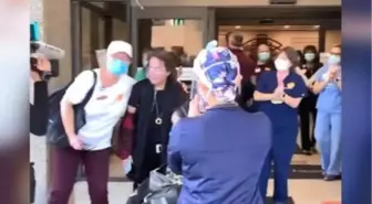 Son dakika: ABD'de 8 ay koronavirüsle savaşan hemşire hastaneden alkışlarla taburcu oldu