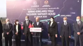 (Drone) Bakan Karaismailoğlu, Edirne Kırklareli Yolu (İskender-Sazlıdere Varyantı) açılışına katıldı