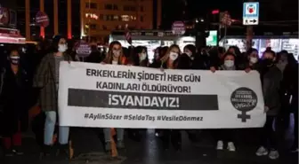 Kadıköy'de kadın cinayetleri protestosu