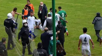 Maç sonrası futbolcular birbirine girdi, polis arbedeyi güçlükle önledi