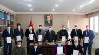 Ağrı İl Müftülüğü personellerine salgınla mücadelelerinden dolayı başarı belgesi verildi