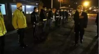 Rize protokolünden yıl başı gecesi çalışanlara ziyaret