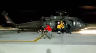 Van'da kalp krizi geçiren kadın, polis helikopteri ile sağlık ekiplerine ulaştırıldı