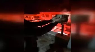 Sancaktepe'de terasta havai fişek patlatan gençler facianın eşiğinden döndüler