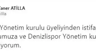 Denizlispor'da beklenen istifa