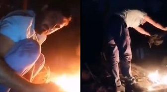 Boğazını kestiği tavuğu ateşe atıp, cinler alemine adadığını söyleyen kişi gözaltına alındı