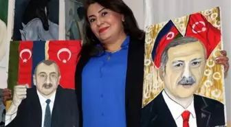 AZERBAYCANLI ÖĞRETMEN, ERDOĞAN VE ALİYEV'İN YAĞLI BOYA RESMİNİ YAPTI