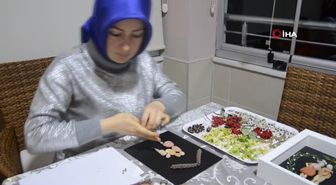 Ordulu anne çakıl taşlarını sanat eserine dönüştürdü