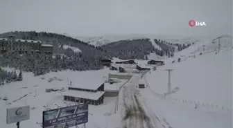 Çambaşı Kayak Merkezi karla buluştu