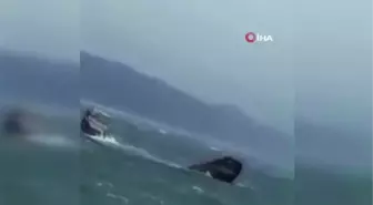 Palau Bandıralı geminin batma anından sonra yaşananlar kameralara böyle yansıdı