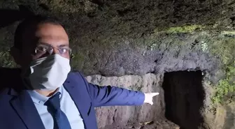 Sular çekilince altıncı yüzyıldan kalma kaya mezarları ortaya çıktı