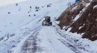 Çatak yolu kar ve tipi nedeniyle trafiğe kapatıldı