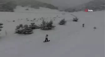 Yaylada snowboard heyecanı
