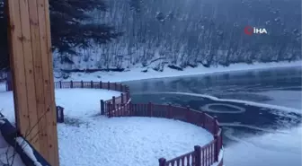 Boraboy Gölü buz tuttu