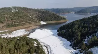 (Havadan görüntülerle) İSTANBUL'DA KARLAR ERİYOR, BARAJLARDAKİ DOLULUK YÜZDE 31.04'E ÇIKTI