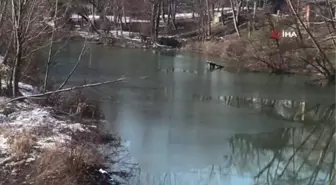 Kocabaş Çayı buz tuttu