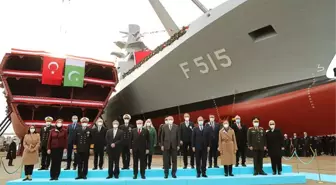 Türk Cumhurbaşkanı ve Pakistan Büyükelçisi birlikte Pakistan Donanması'nın 3. MİLGEM Korveti'nin 'İlk Kaynak Atma Törenine' katıldı