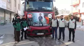 Suriye'ye 26 ton gıda, giyecek ve yakacak yardımı gönderildi