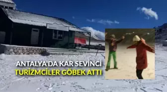 Antalya'da kar sevinci, turizmciler göbek attı