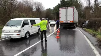 SARIYER'DE OTOMOBİL İLE KAMYON KAFA KAFAYA ÇARPIŞTI 1 ÖLÜ 1 YARALI