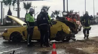 Son dakika haberleri... Turgutlu'da otomobil sürücüsünün yaralandığı kaza güvenlik kamerasında