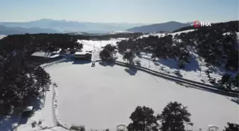 Eriklice Düzü Göledi dondu, ortaya kartpostallık görüntüler çıktı