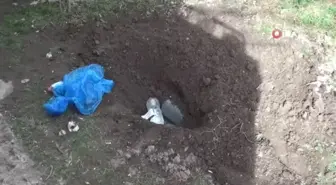 Aksaray'da toprak altında esrarengiz gömü paniği