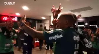 Palmeiras'lı Oyuncuların Copa Libertadores Sevincinin Perde Arkası Görüntüleri