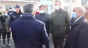 KIRKLARELİ - Valisi Bilgin, dere yatağının taştığı bölgede incelemede bulundu