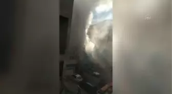 Oto tamirhanesinde yangın