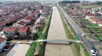 Pancarköy Deresi taştı, Alpullu sular altında kaldı