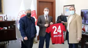 24Erzincanspor yönetiminden Cumhuriyet Başsavcısı Çiçek'e ziyaret