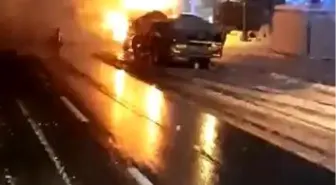 Tırın kupası alev alev yandı