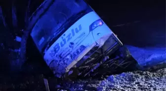 Eskişehir'de yolcu otobüsü devrildi
