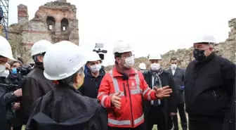 İmamoğlu Yedikule surlarında incelemelerde bulundu