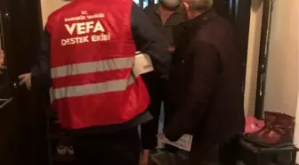 Karabük'te karantinadaki apartmana VEFA'dan yardım