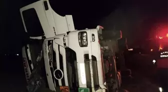 Kırkağaç'ta tanker devrildi: 1 yaralı