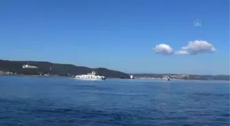 ÇANAKKALE - Çanakkale Boğazı transit gemi trafiğine tek yönlü kapatıldı