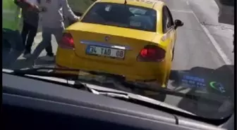 Çatalca'da trafikte yumruklu kavga kamerada