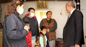 Başkan Kaplan'dan evi yanan aileye yardım eli