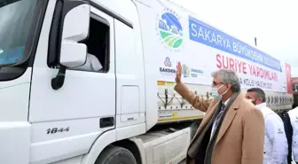 İdlib'e gitmek için hazırlanan 11 tır yardım malzemesi Sakarya'dan yola çıktı