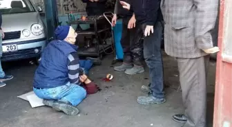 Tamir ettiği otomobil üzerine düştü