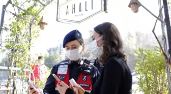 Sarıyer'de jandarma ekiplerinden korona virüs denetimi