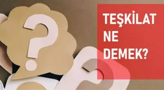 Teşkilat ne demek? Teşkilat anlamı ne?