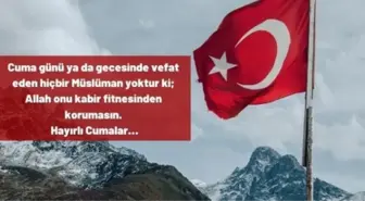 Türk bayraklı Cuma mesajları! Cuma sözleri, dualı Diyanet Cuma mesajları! Whatsapp, Instagram, Facebook Cuma mesajları