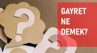 Gayret ne demek? Gayret anlamı ne?